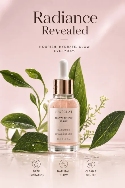 Skincare product ad