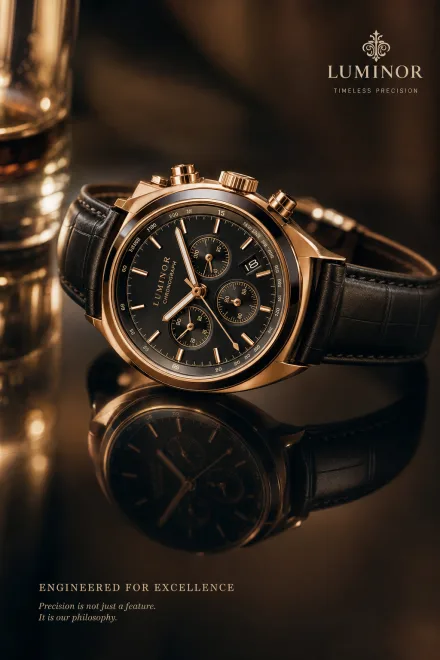 Luxury watch ad